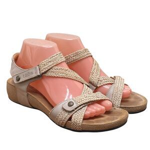 Taos Trulie Sandals Women's US 9-9.5 Adjustable Mixed Materials (HF30)